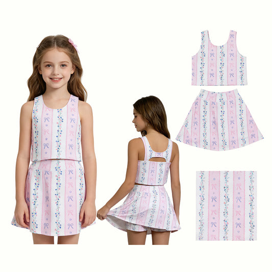 GSD2216 yoga FLOWERS sports girl  outfit skirt  202605 RTS