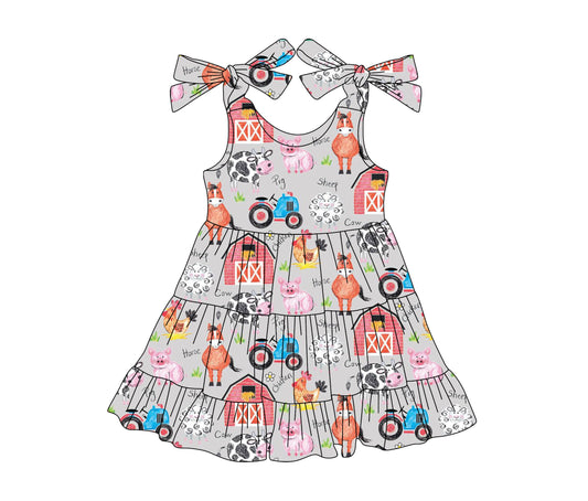 GSD2235  preorder western cow  girl summer dress 202503