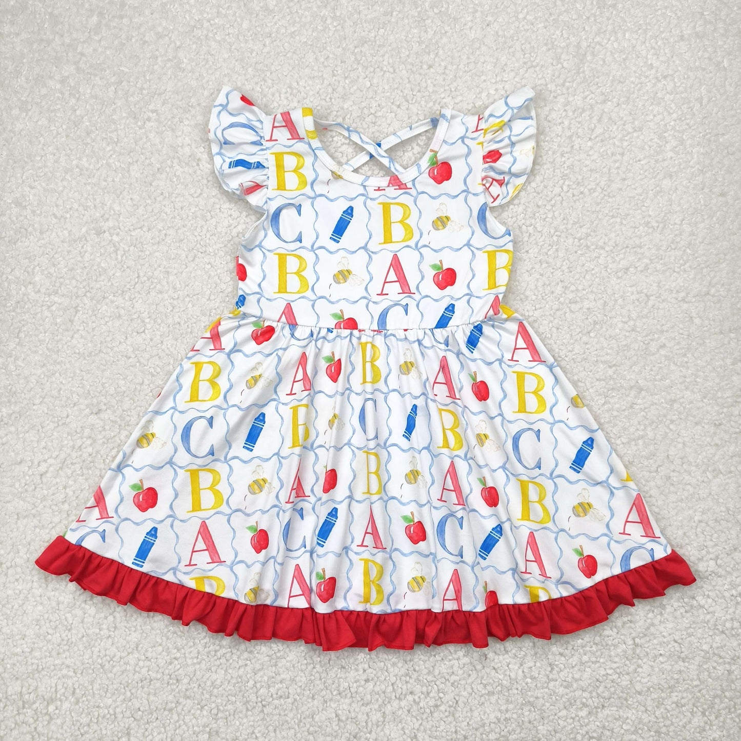 GSD2258 Back to school bow western  girl summer outfit 202504 RTS