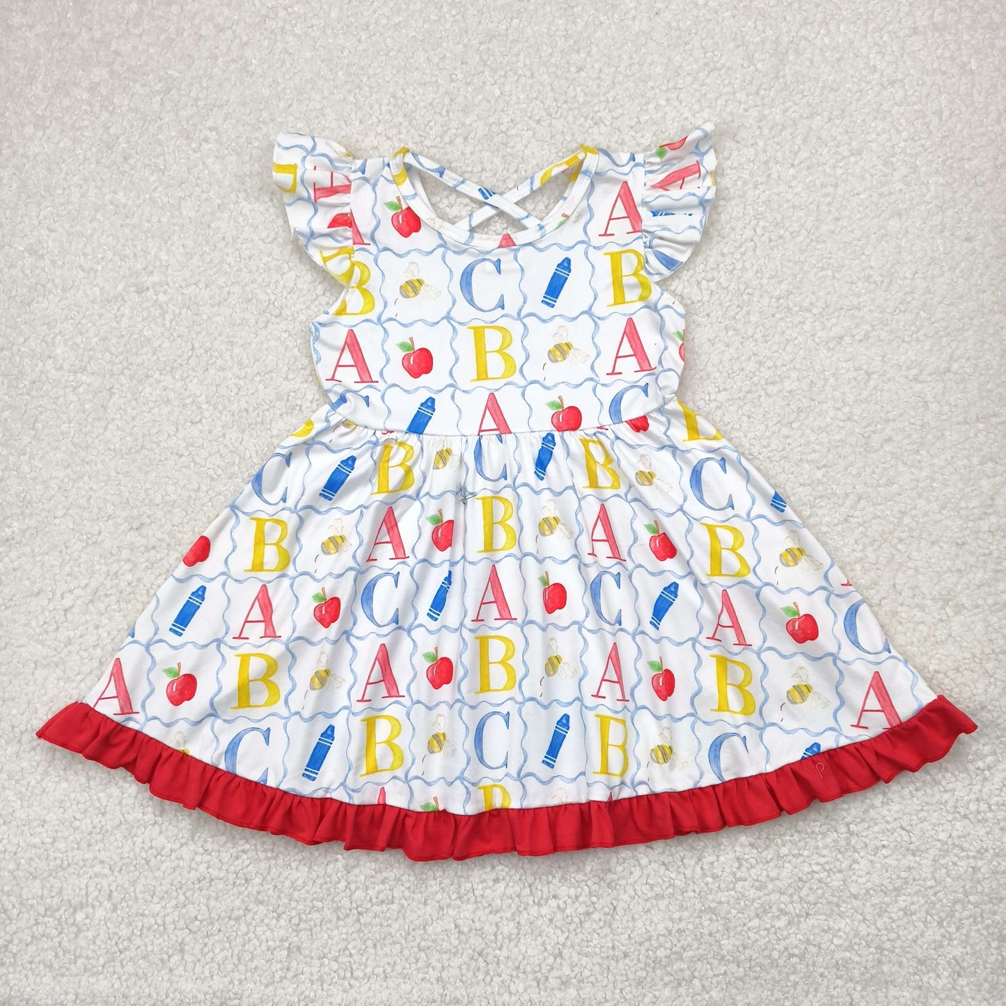 GSD2258 Back to school bow western  girl summer outfit 202504 RTS