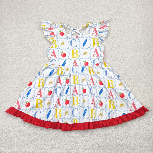 GSD2258 Back to school bow western  girl summer outfit 202504 RTS