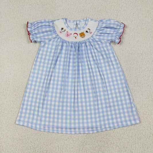 GSD2275- smocked farm cow girl summer dress 202506 RTS