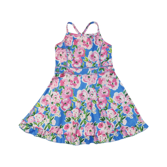 GSD2284 flower yoga flower girl skirt dress 202507 RTS