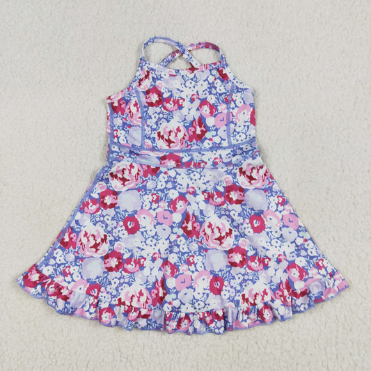 GSD2285 yoga flower  girl skirt  dress 202506 RTS