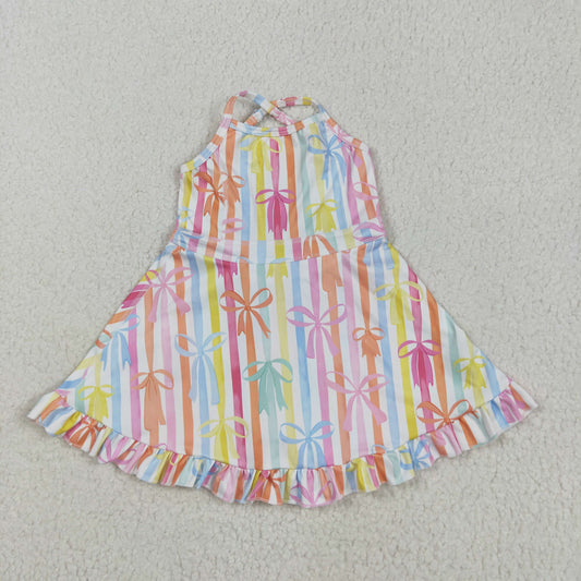 GSD2288 -XS-4XL -bow yoga flower girl skirt dress 202504 RTS