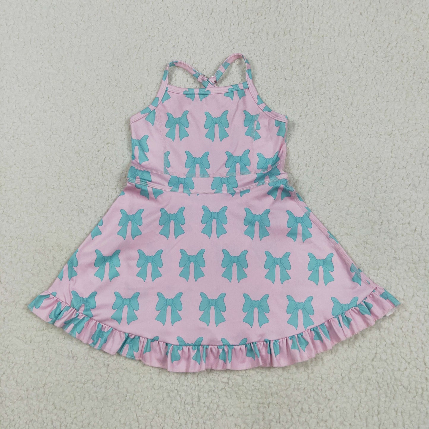 GSD2293 bow yoga flower girl skirt outfit 202505 RTS