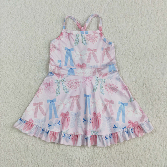 GSD2295 bow yoga flower girl skirt outfit 202505