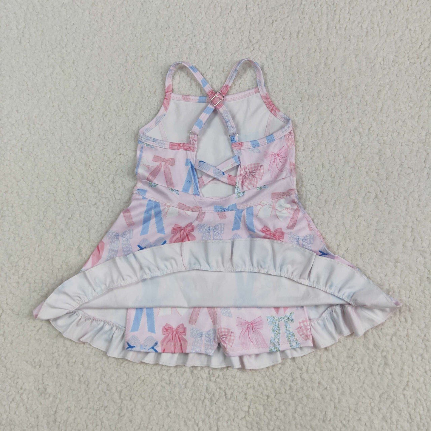 GSD2295 bow yoga flower girl skirt outfit 202505