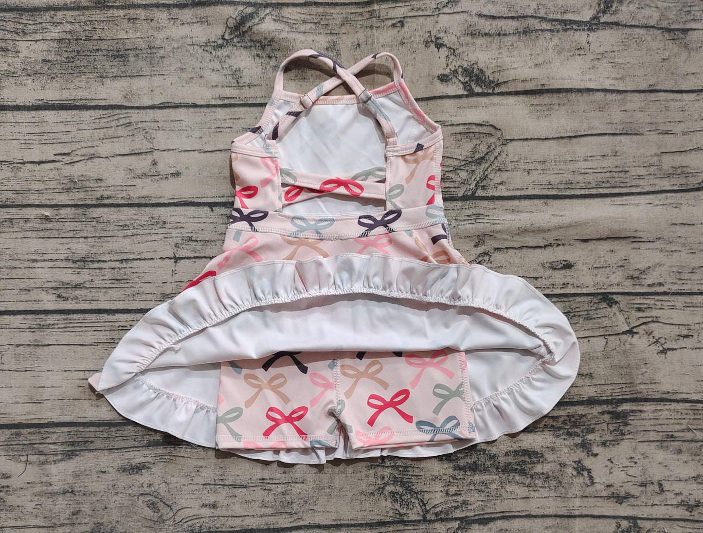 GSD2296 bow yoga flower girl skirt outfit 202504 preorder