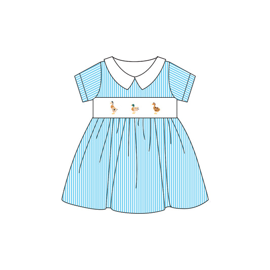 GSD2307- duck smocked girl summer dress 202503 preorder