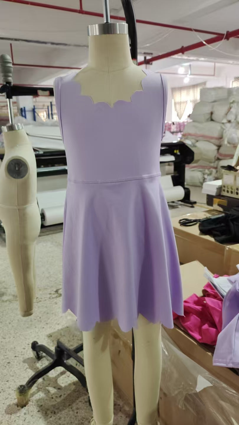 GSD2372 yoga  purple girl dress 202505 RTS