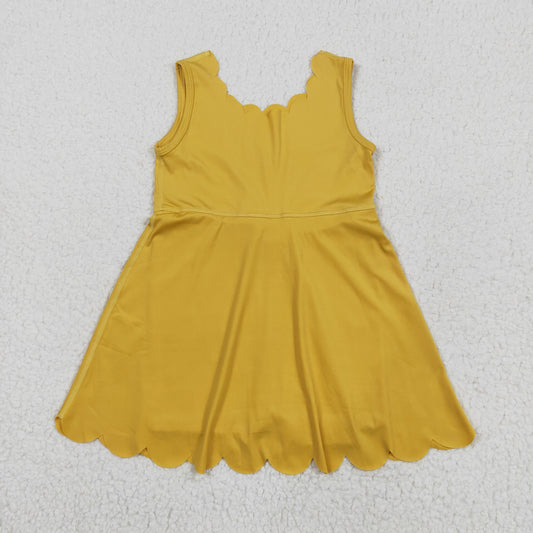 GSD2373 yoga  yellow girl dress 202505 RTS