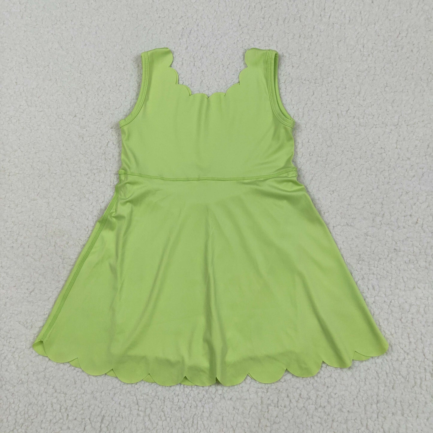 GSD2374 yoga  green girl dress 202505 RTS