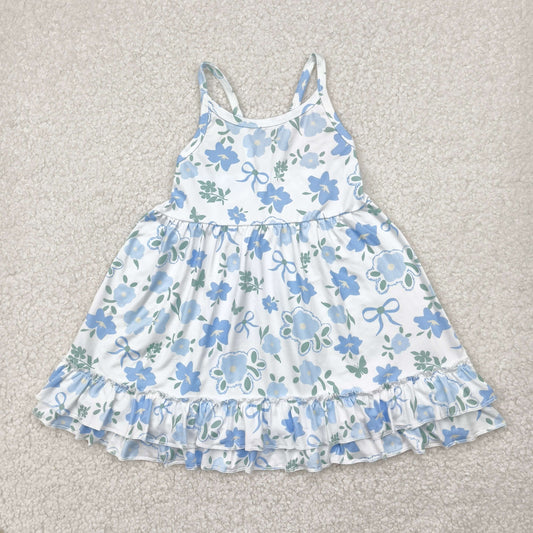 GSD2377 4th july RTS  flowers western  girl summer dress 202504