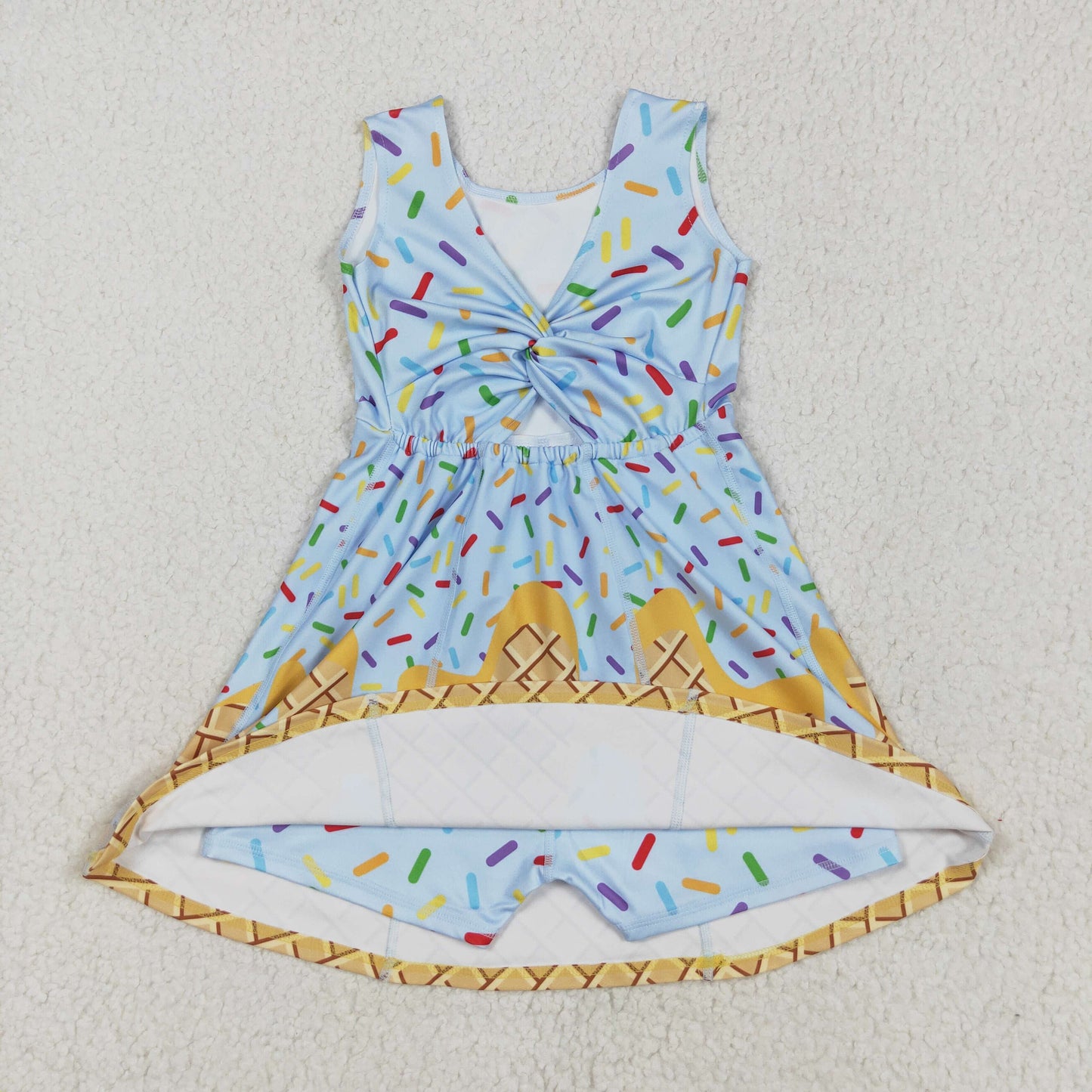 GSD2415  yoga  ice cream shorts girl summer dress 202505 RTS