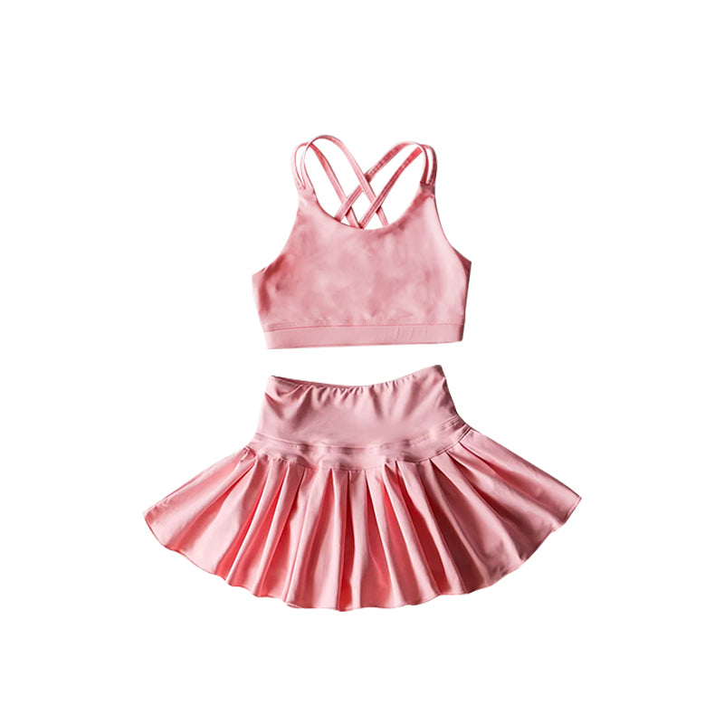 GSD2438 组合 yoga short sleeve girl skirt outfit 20254  preorder