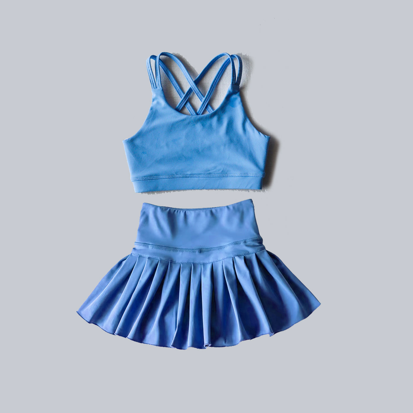 GSD2441 组合 yoga short sleeve girl skirt outfit 20254  preorder