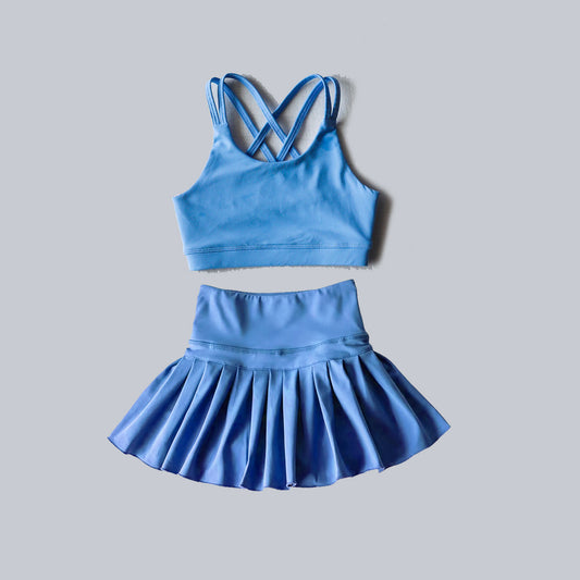 GSD2441 组合 yoga short sleeve girl skirt outfit 20254  preorder