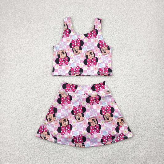 GSD2460 组合 mouse yoga short sleeve girl skirt outfit 202505 RTS