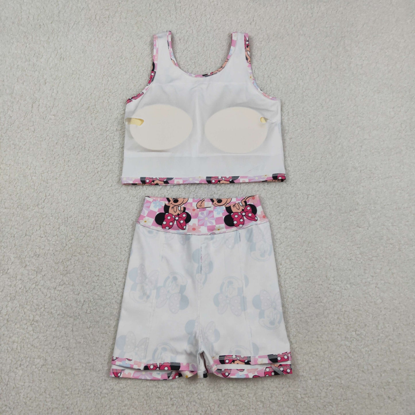 GSD2460 组合 mouse yoga short sleeve girl skirt outfit 202601  RTS