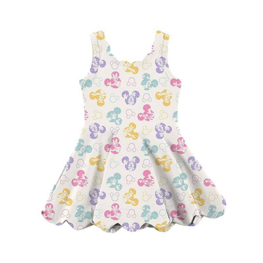 GSD2490 yoga solid color mouse girl summer dress 202504 preorder