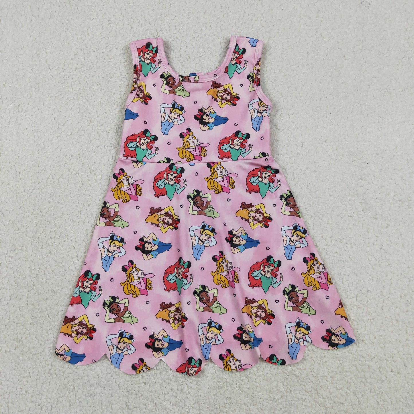GSD2491 yoga solid color bow girl summer dress 202605 RTS