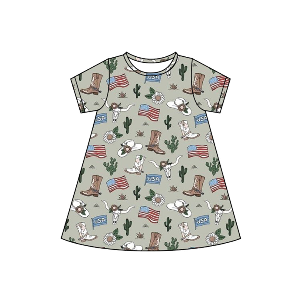 GSD2499 cow girl summer dress 202504 preorder