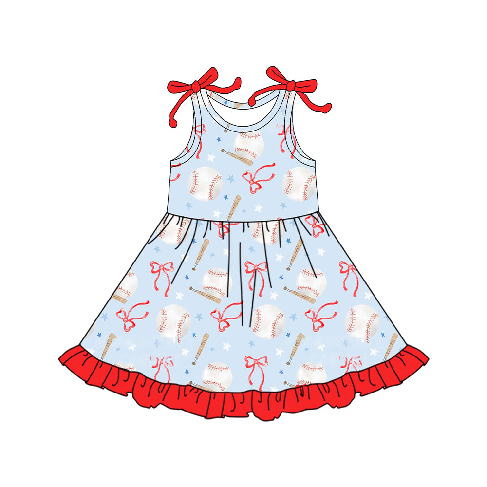 GSD2507 baseball  girl summer dress 202504 preorder