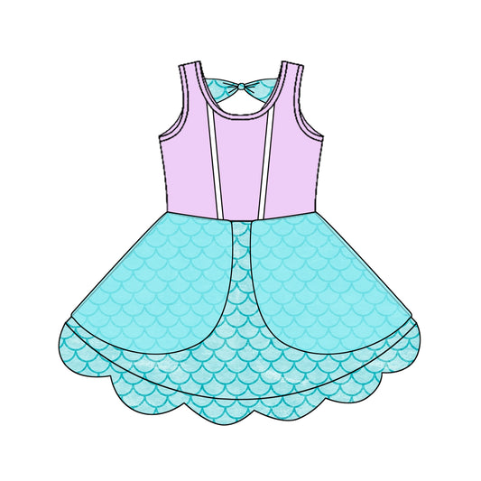 GSD2516  princess mermaid girl summer dress 202504 preorder