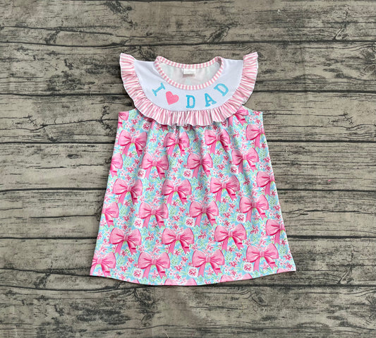GSD2534 embroidery preorder bow western love dad summer outfit 202504