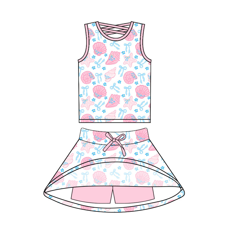 GSD2538 shell  short sleeve girl  skirt outfit 202505  preorder