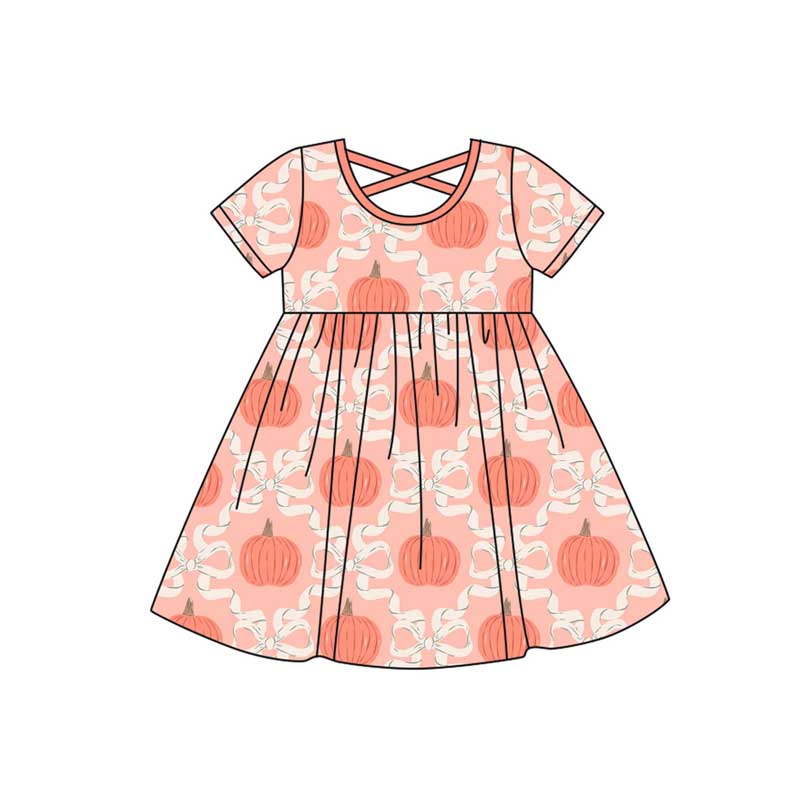 GSD2544 pumpkin halloween girl summer dress 202504 preorder