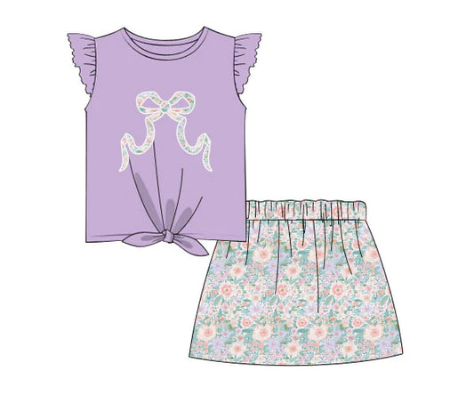 GSD2553  preorder bow girl summer outfit 202505