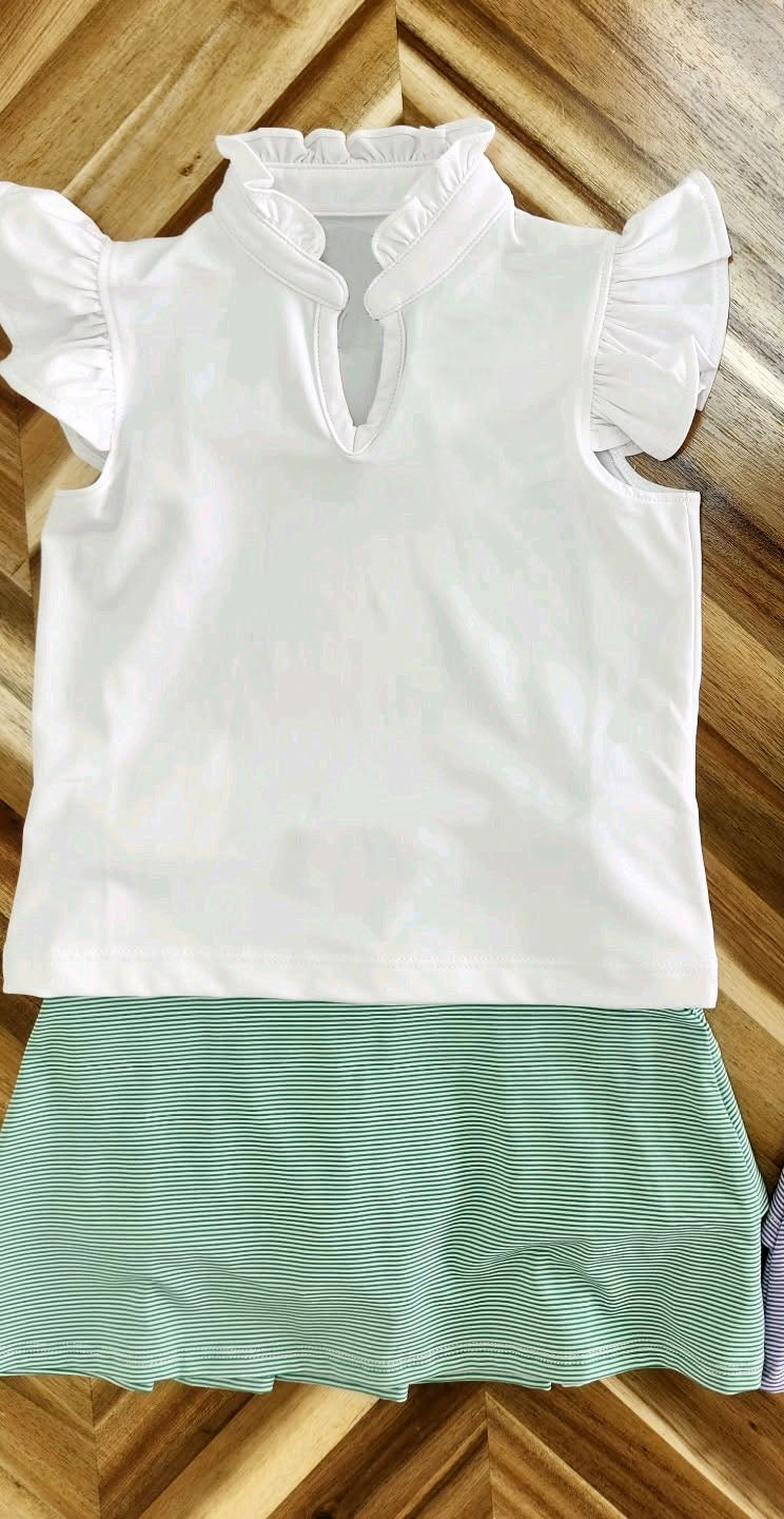 GSD2554 preorder solid white girl summer outfit 202505