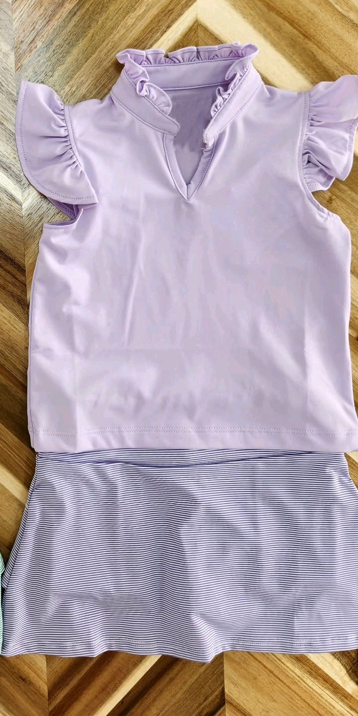 GSD2555 preorder solid purple girl summer outfit 202505