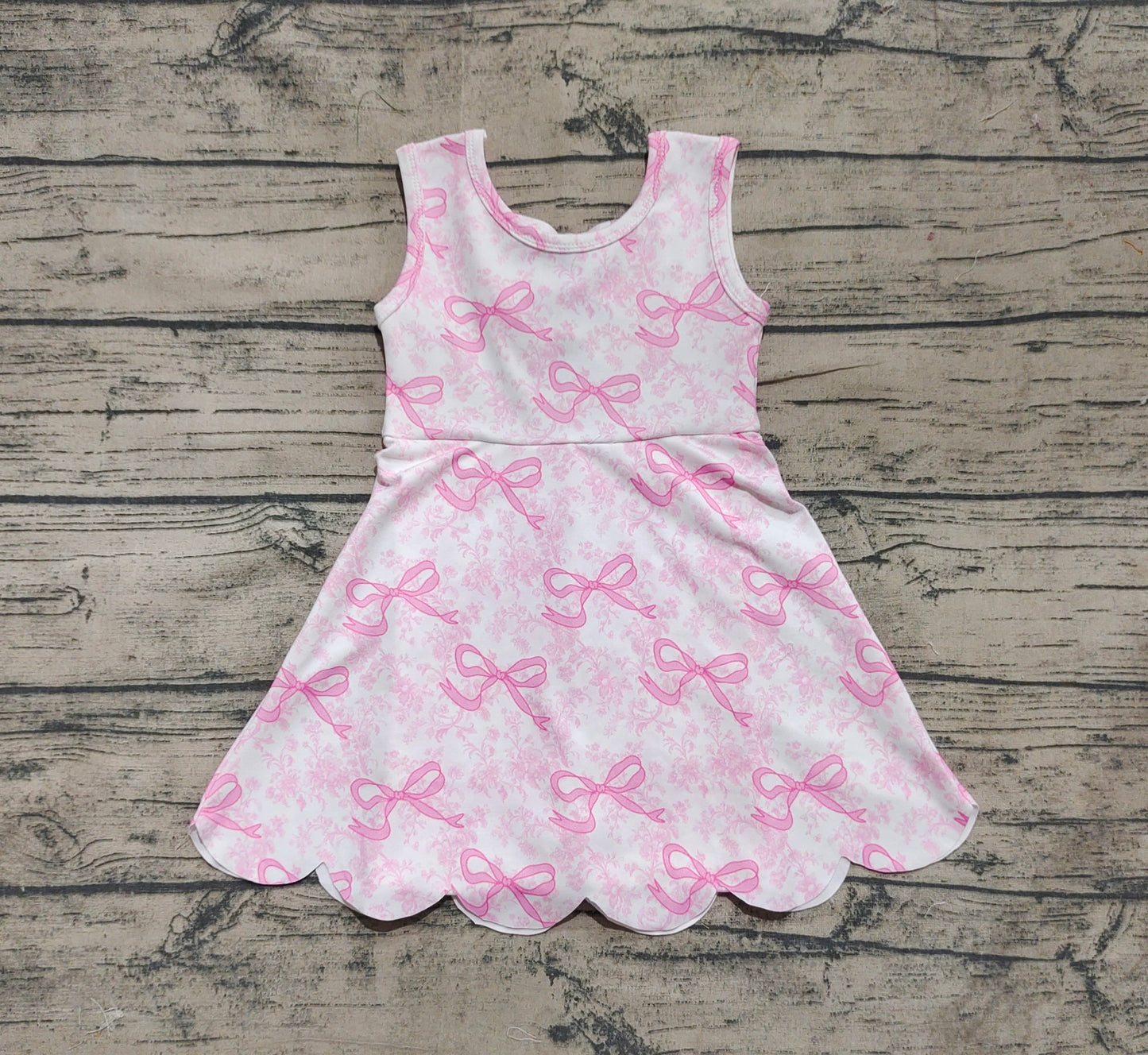 GSD2572 yoga BOW short sleeve girl dress 202505  preorder