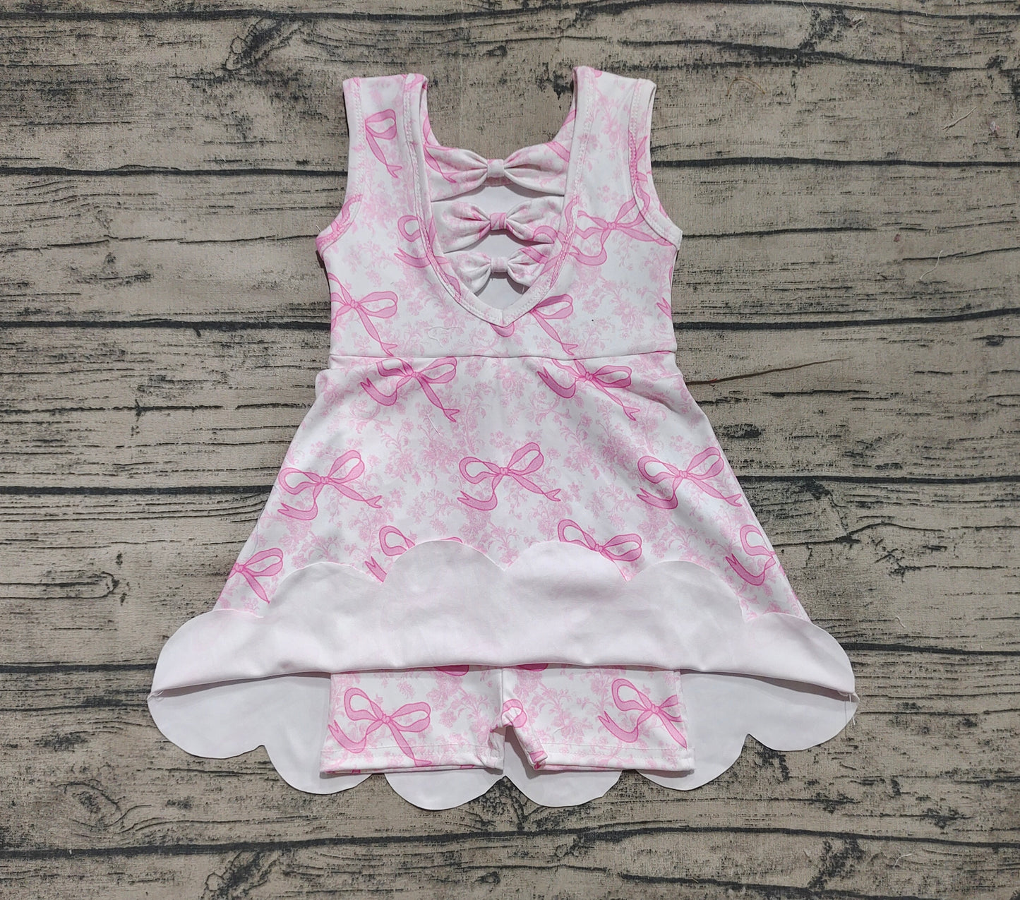GSD2572 yoga BOW short sleeve girl dress 202505  preorder