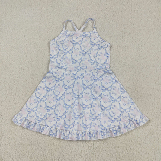 GSD2580 yoga BOW short sleeve girl dress 202505 RTS