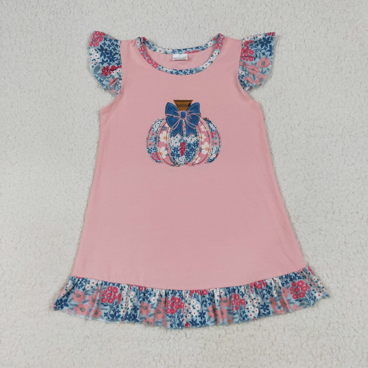 GSD2585 Embroidery pumpkin  halloween  girl summer dress 202506 RTS