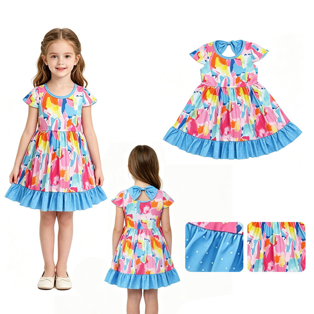 RTS GSD2610 COLORFUL girl summer dress 202609