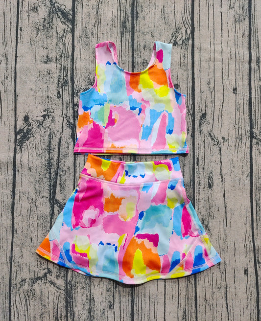 GSD2625 yoga  colorful girl summer skirt outfit 202506 preorder