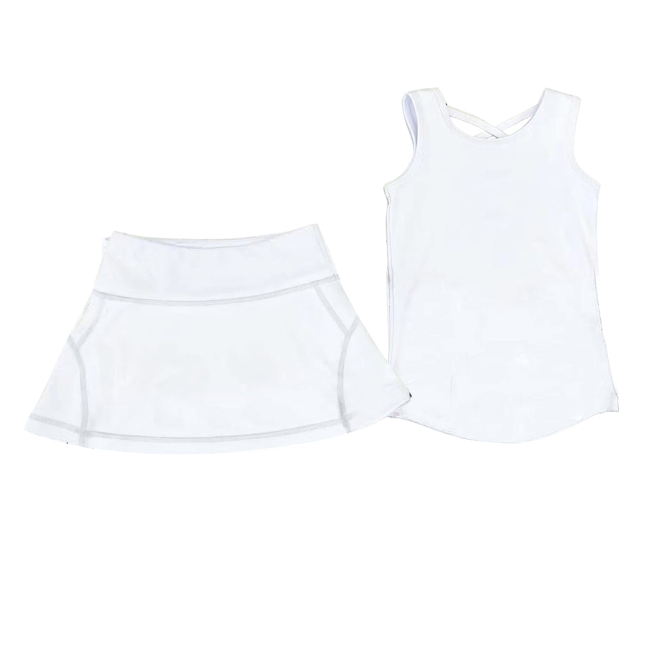 GSD2651 yoga solid color girl summer skirt outfit 202506 preorder