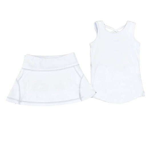 GSD2651 yoga solid color girl summer skirt outfit 202506 preorder