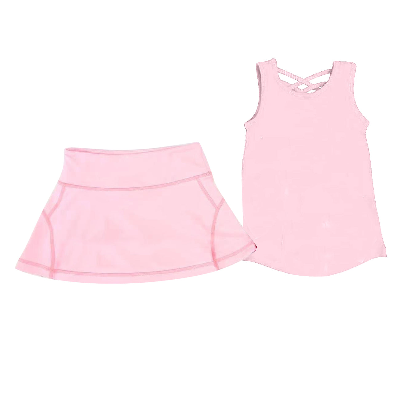 GSD2652 yoga solid color girl summer skirt outfit 202506 preorder