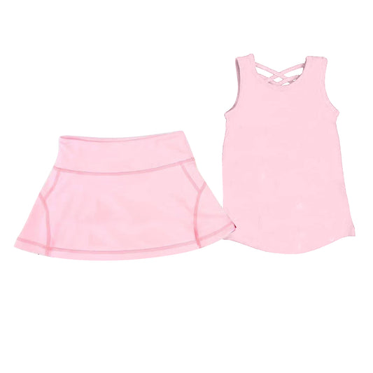 GSD2652 yoga solid color girl summer skirt outfit 202506 preorder