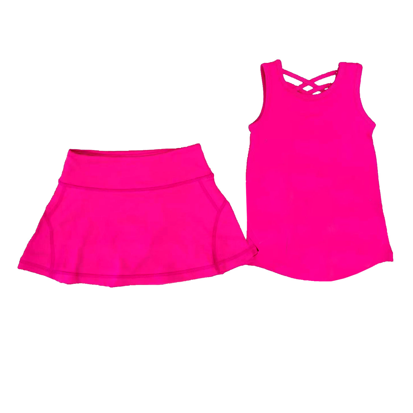 GSD2653 yoga solid color girl summer skirt outfit 202506 preorder