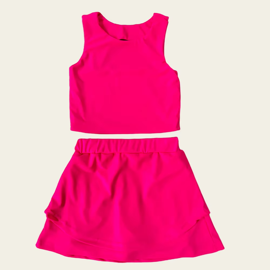 GSD2658 yoga solid color girl summer skirt outfit 202506 preorder