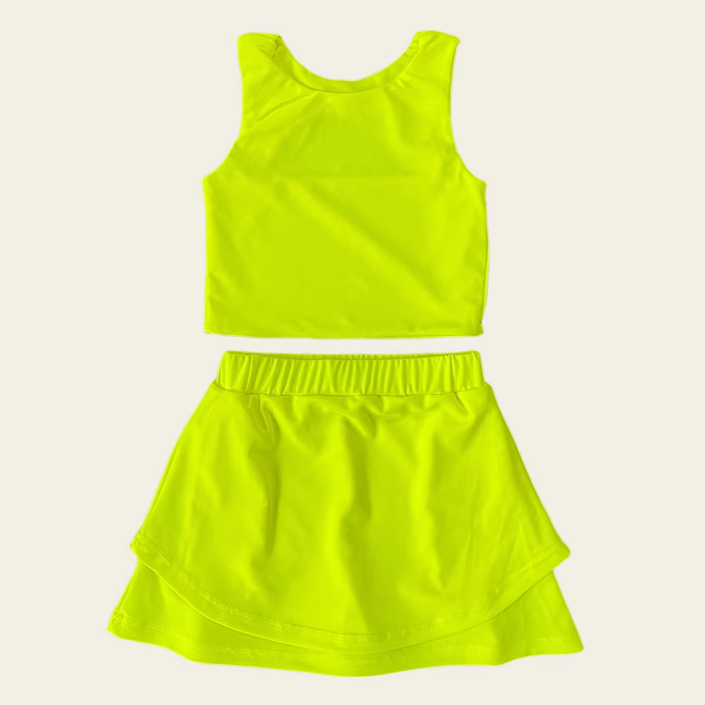 GSD2661 yoga solid color girl summer skirt outfit 202506 preorder
