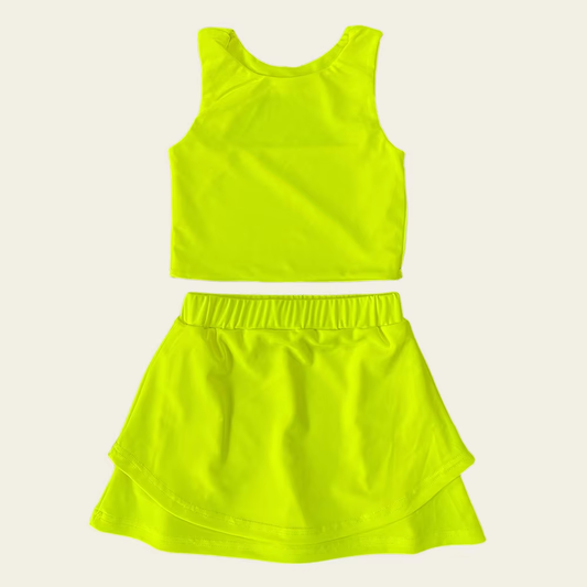 GSD2661 yoga solid color girl summer skirt outfit 202506 preorder