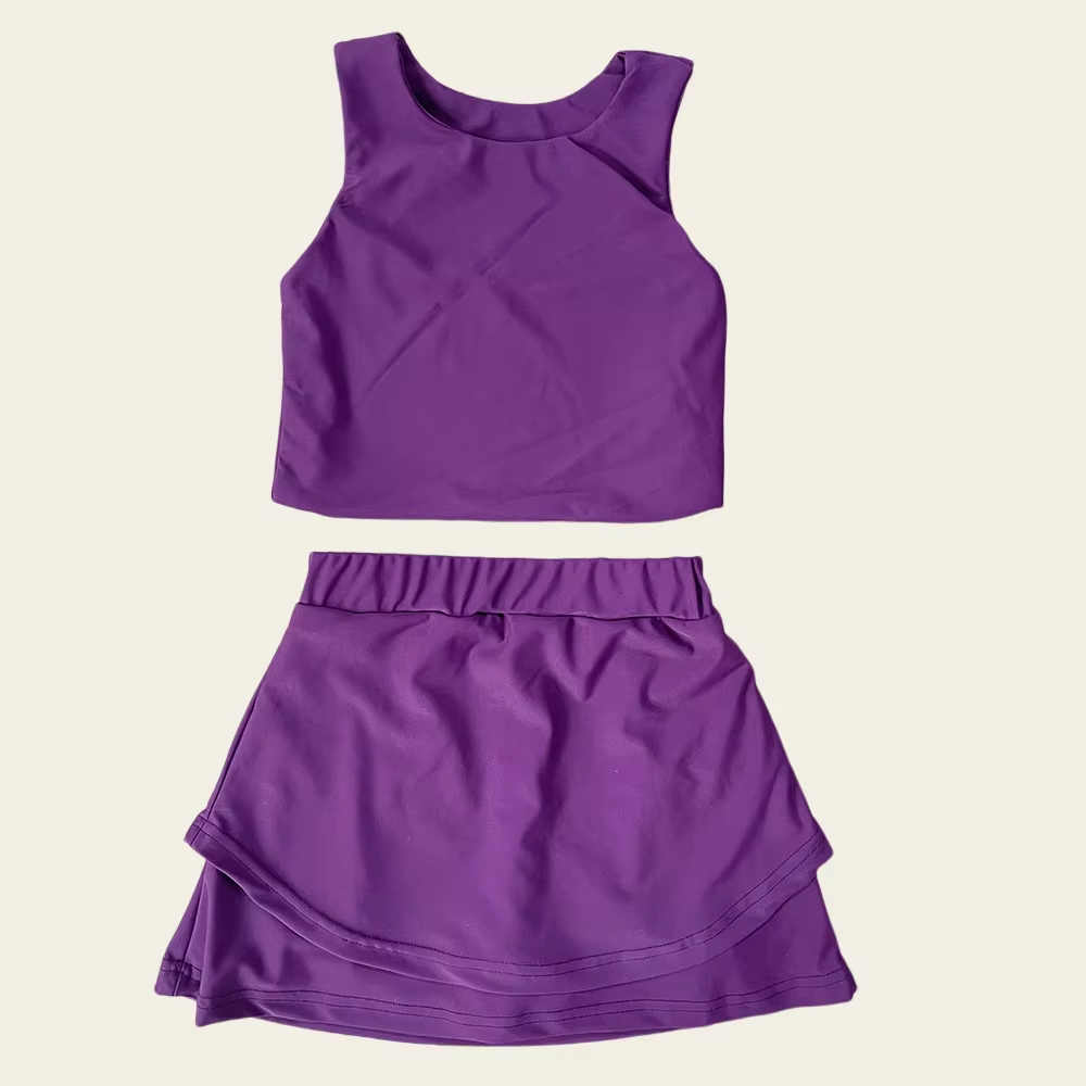 GSD2662 yoga solid color girl summer skirt outfit 202506 preorder